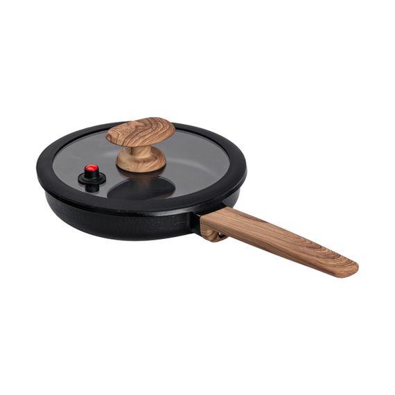 Алюминиевая сковорода 1 л с керамическим антипригарным покрытием Ø 20 см черная MGC HP-4-456B | Зображення 4