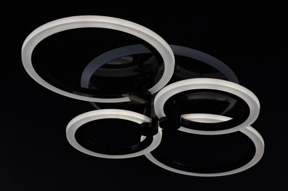 Люстра світлодіодна стельова LED світильник для квартири на стелю лед 26328 Чорний 10х39х61 см. | Зображення 4