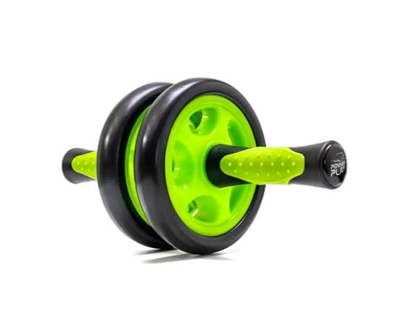 Колесо для преса подвійне PowerPlay 4327 Dual-Core Ab Wheel Чорно-зелене (PP_4327_Black/Green) | Зображення 4