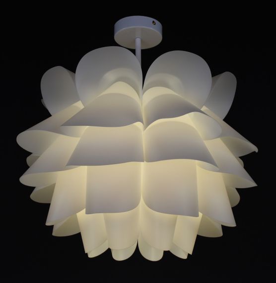 Люстра стельова на 1 лампочку 27947 Білий 45х48х48 см. | Зображення 2