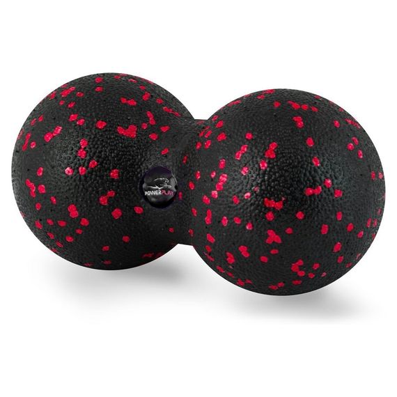 Массажный мяч двойной Паверплей PP-4352 Epp foam peanut ball (d8*16cm.) Черный/Красный | Зображення 2