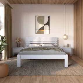 Полуторне дерев'яне ліжко Mebigrand Техас Сіро-блакитний (S2010R80B) 120х200 см (MBG-9693)