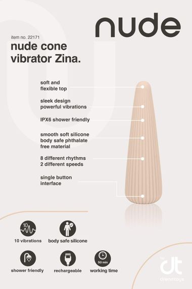 Вібратор для тренування м'язів Кегеля Dream Toys Nude Zina дорожній розмір нюдовий Sex Aura | Зображення 4