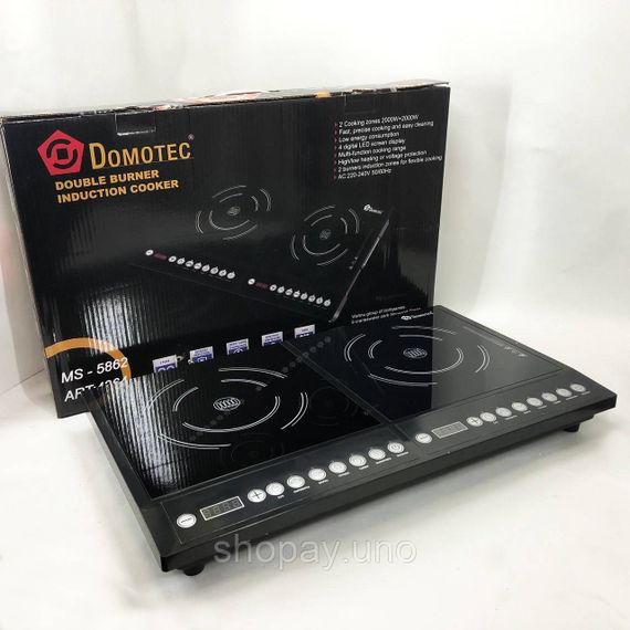 Плита кухонна переносна Domotec MS-5862 4000 Вт, Мобільна електрична плита Портативна переносна RP-85 | Зображення 2