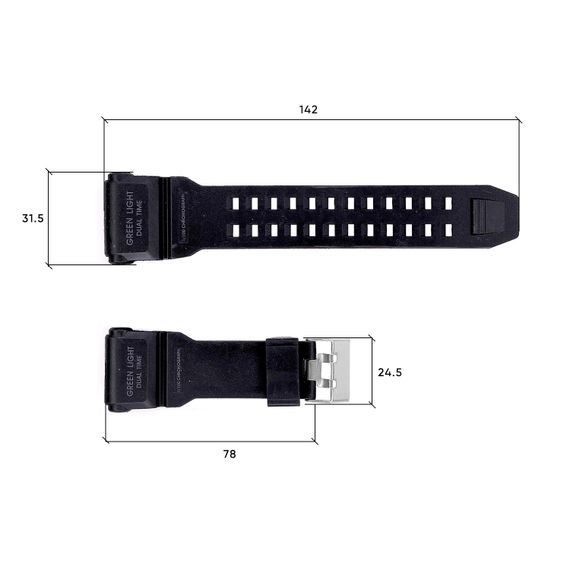 Ремінець для годинника Skmei 1818BK Black | Зображення 2