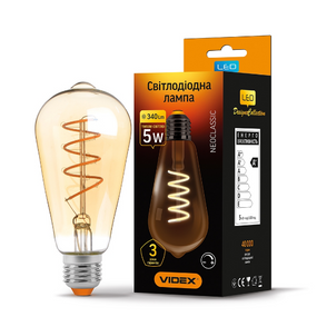 Лампа ST64 5W E27 2200К 220V Filament ASD LED Videx