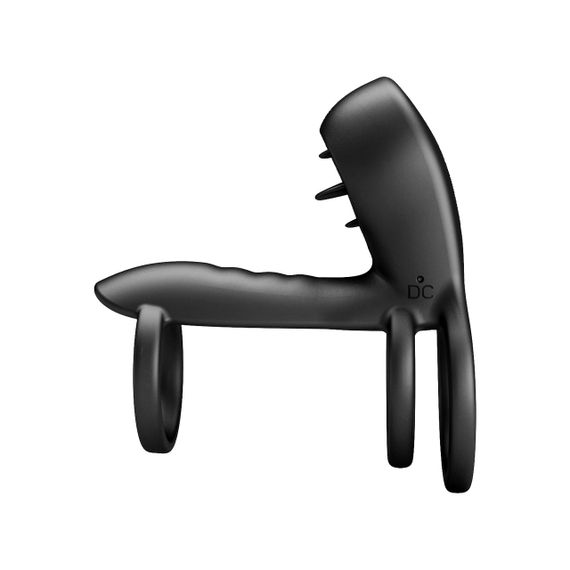 Насадка на член - Pretty Love Vibrating Penis Sling Jammy Black Sex Aura | Зображення 3