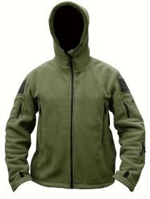Тактична флісова кофта чоловіча з капюшоном Olive Green Розмір L