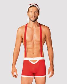 Чоловічий еротичний костюм Санта-Клауса Obsessive Mr Claus, S/M
