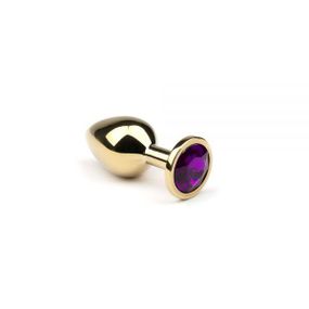 Анальная пробочка классической формы Gold Amethyst, S Sex Aura