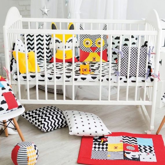 Підвіска-бортик для ліжечка "Совушка B&W" МС 110512-04 | Зображення 4