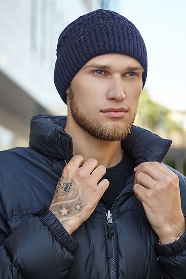 Мужская шапка «Сильвер» джинсовый