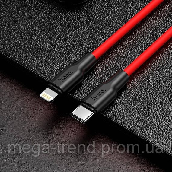 Кабель Hoco Type-C to Lightning Silicone PD charging data cable X21 Plus |1m, 3A, 20W| | Зображення 4