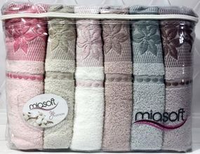 Набір 6 рушників Pupilla Miasoft Kardelen 50х90см (лицьові), бавовна