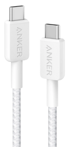 Кабель Anker 322 USB-C to USB-C - 0.9m Nylon White