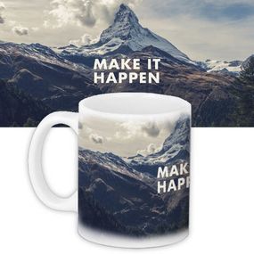 Кружка с принтом Make it happen 330 мл (KR_ORG005)