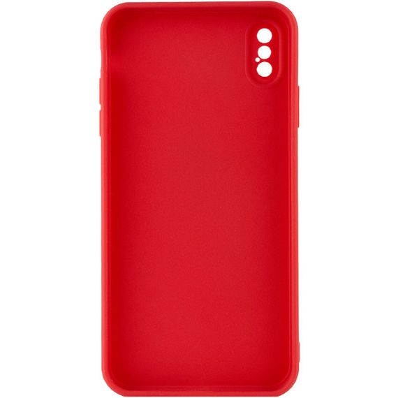 Силиконовый чехол Candy Full Camera для Apple iPhone X / XS (5.8") Красный / Camellia | Зображення 1