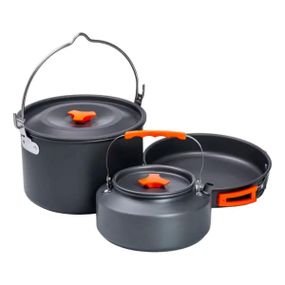 Набор туристической посуды в сумке для похода и кемпинга: кастрюля, сковорода, чайник HP39578C