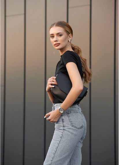 Сумка жіноча Sambag Leoma WITH Чорна 27 х 8 х 18 см (53050001) | Зображення 4