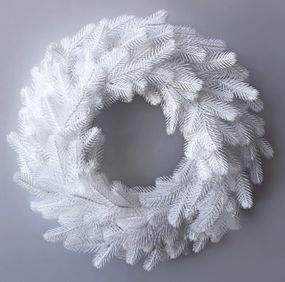 Венок хвойный рождественский Traditional литой d-40 см белый