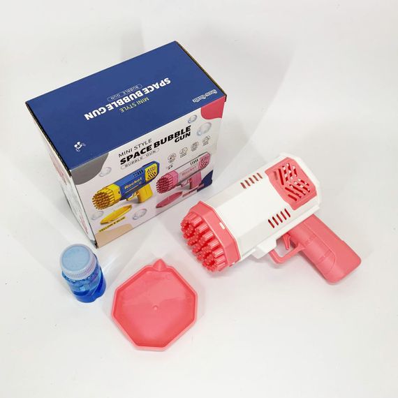 Дитячий пістолет мильні бульки Rocket Bubble Gun 15,8 см автоматичний. Колір: рожевий LW-11 | Зображення 5