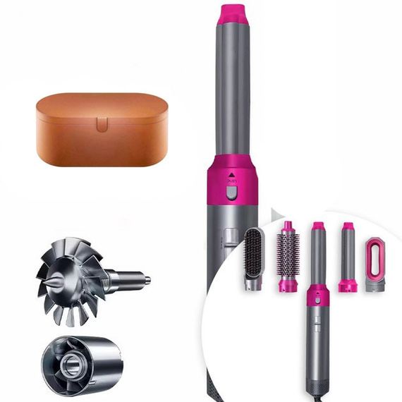 Стайлер для волосся 5 в 1 + Кейс чохол багатофункціональний для всіх типів волосся у зручній валізці | Зображення 3