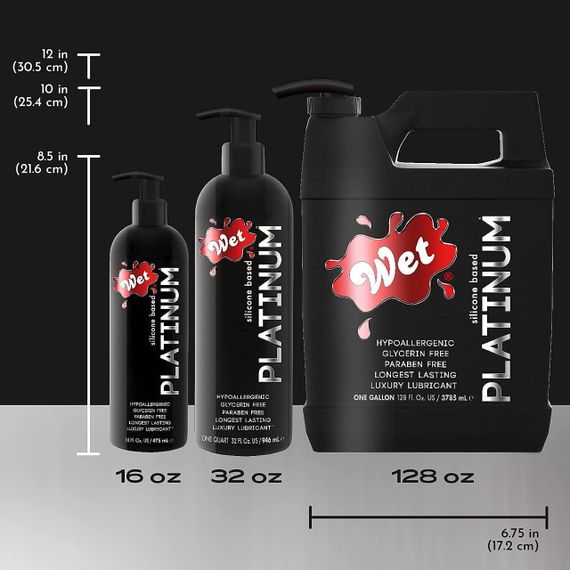 Лубрикант на силіконовій основі WET Platinum One Gallon 3785 мл Sex Aura | Зображення 3