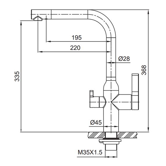 Змішувач для кухні KOER KI-72020-02 (KR4797) | Зображення 1