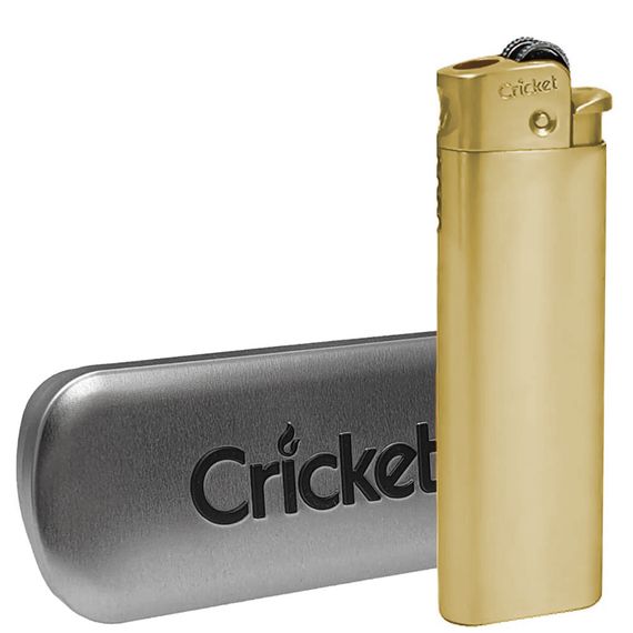 Турбо Запальничка Крикет Металеві Cricket Turbo Metal Gold