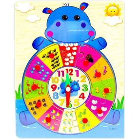 Деревянная игра "Рамка-вкладыш: Бегемотик"