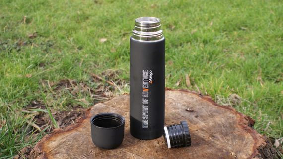 Термос стальний для горячих та холодних напоїв Vango Magma Flask 750ml Black Похідний питний термос для чаю | Зображення 1