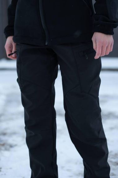 Штани жіночі чорні Soft Shell R Military + | Зображення 1