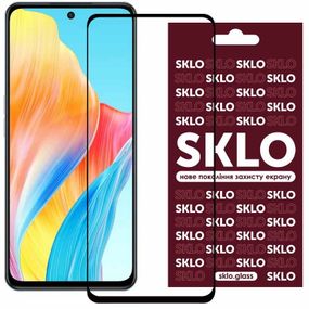 Захисне скло SKLO 3D для Oppo Reno 12 FS / 12 F 4G/5G Чорний