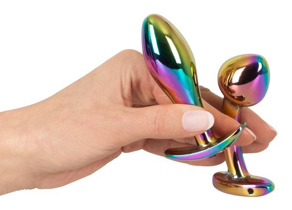 Набір пробок Anos Metal Butt Plug Set Rainb | Зображення 5