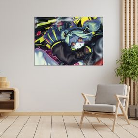 Плакат-постер з принтом Кавун Cyberpunk Edgerunners Кіберпанк Ребекка в бою А2, що біжать по краю Rebecca ПЛ000754(А2)