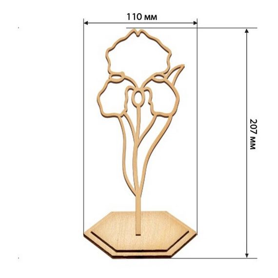Набір для вітражного живопису за номерами "Ніжна ірис" FDSGK-013 | Зображення 1