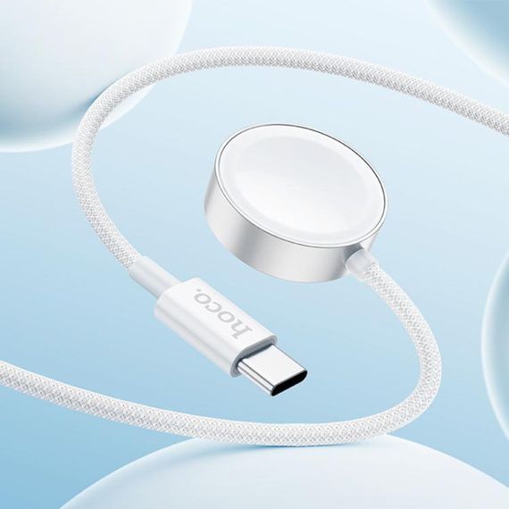 БЗУ Hoco CW59 Wireless charger for Samsung/iWatch (USB-C) White | Зображення 2