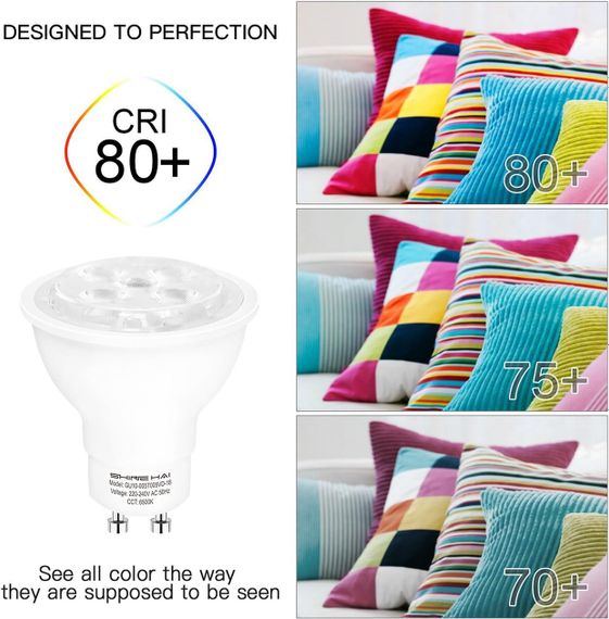 Лампи LED SHINE HAI GU10 5Вт 6500K 350 лм, набір 6 шт, холодне світло, заміна галогену | Зображення 5