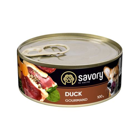 Влажный корм Savory для взрослых собак с уткой 10шт*100 г