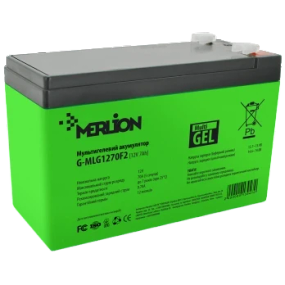 MERLION G-MLG1270F2 7A•г 12В мультигель Свинцево-кислотна акумуляторна батарея