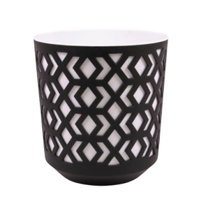 Вазон Ацтек 30см чорний/білий Ламела
