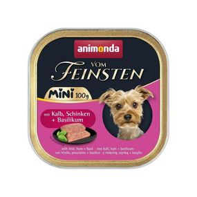 Корм вологий Vom Feinsten Adult Mini для собак міні порід з телятиною, шинкою + базилік 100 г