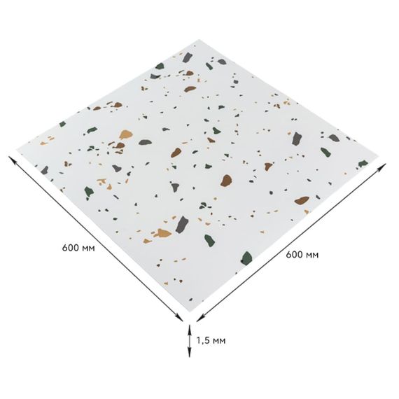 Самоклеящаяся LVT плитка 600*600*1.5mm (D) SW-00001592 | Зображення 1