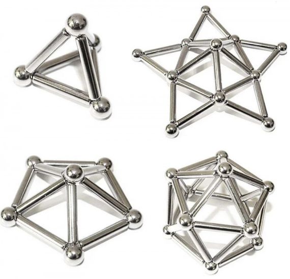 Неокуб магнитный конструктор Buckyballs n Buckybars | Неокуб железный | Магнитная PD-369 игрушка неокуб | Зображення 1