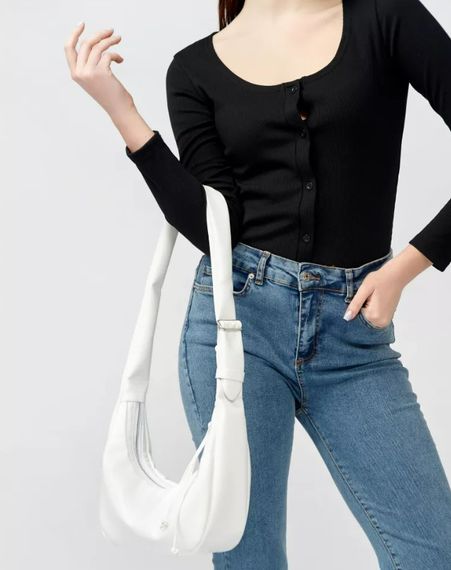 Сумка жіноча Sambag HOBO S белый 30 х 13 х 8 см (53100008) | Зображення 1