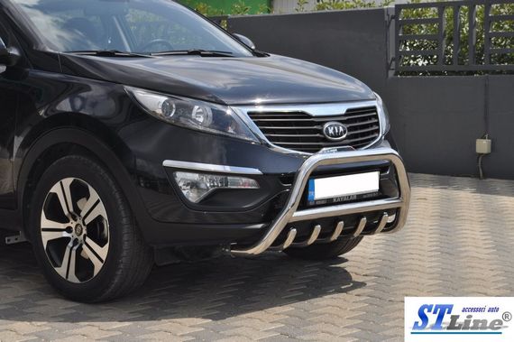Кенгурятник WT003 (нерж.) для Kia Sportage 2010-2015 рр | Зображення 2