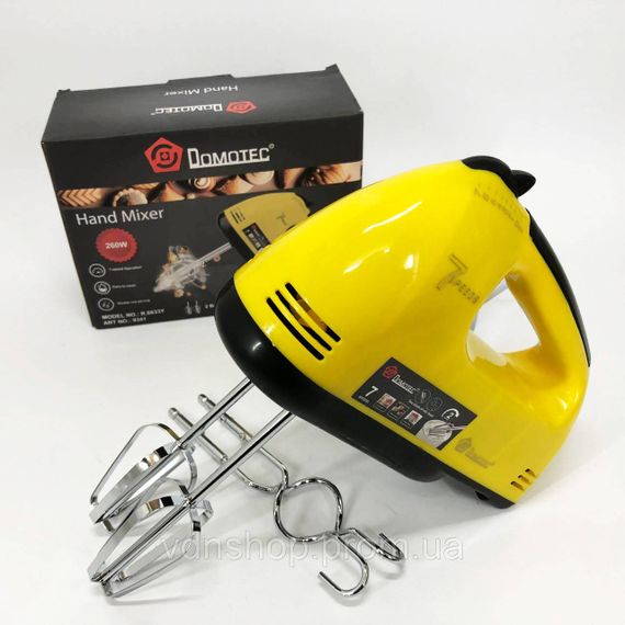 Миксер для приготовления тортов и кремов DOMOTEC R6633Y, Миксер для теста на кекс RT-33 | Зображення 8