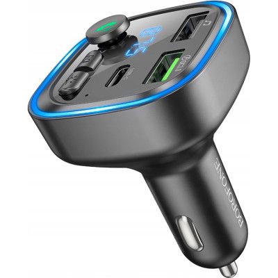 FM модулятор BOROFONE BC48, Gray, Box (BC48) | Зображення 1