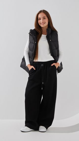 Спортивні штани Baggy однотонні жіночі K.K 601 M Чорний shop (2000991054288)