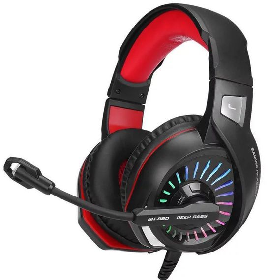 Игровые наушники XTRIKE ME GH-890 для геймеров с микрофоном и RGB подсветкой проводные
